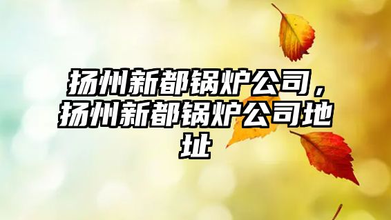 揚州新都鍋爐公司，揚州新都鍋爐公司地址