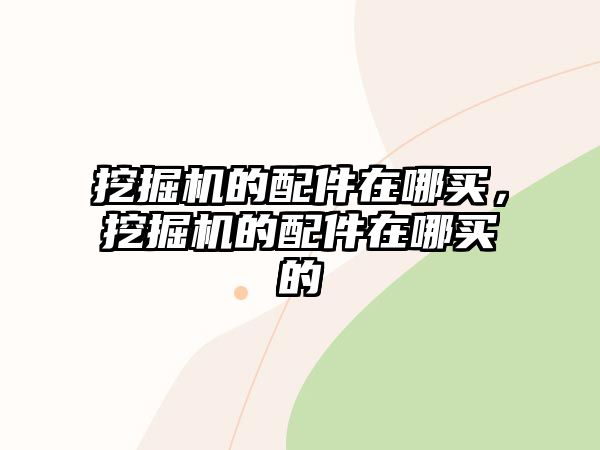 挖掘機(jī)的配件在哪買(mǎi)，挖掘機(jī)的配件在哪買(mǎi)的