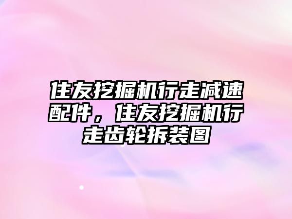 住友挖掘機行走減速配件，住友挖掘機行走齒輪拆裝圖