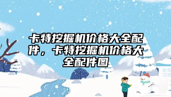 卡特挖掘機價格大全配件，卡特挖掘機價格大全配件圖