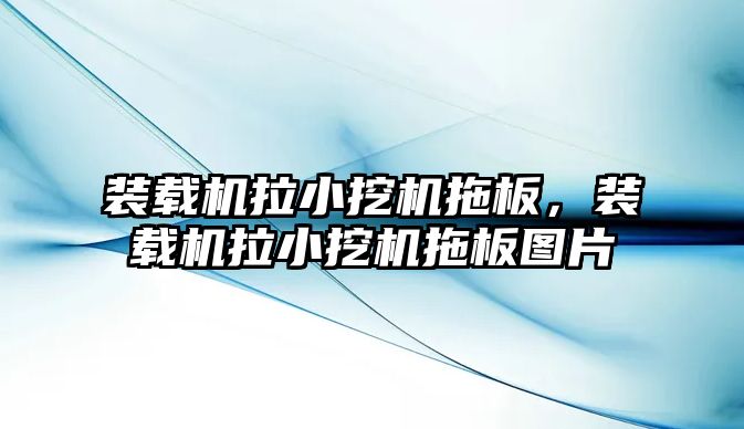 裝載機(jī)拉小挖機(jī)拖板，裝載機(jī)拉小挖機(jī)拖板圖片