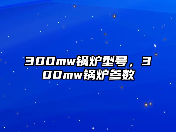 300mw鍋爐型號，300mw鍋爐參數(shù)