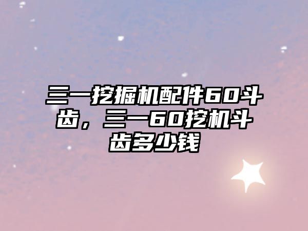 三一挖掘機(jī)配件60斗齒，三一60挖機(jī)斗齒多少錢