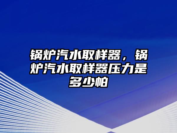 鍋爐汽水取樣器，鍋爐汽水取樣器壓力是多少帕