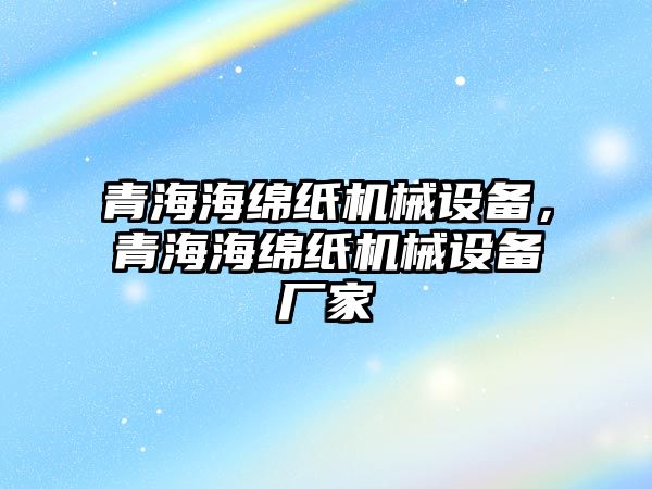 青海海綿紙機械設(shè)備，青海海綿紙機械設(shè)備廠家