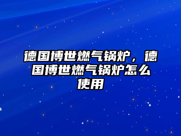 德國博世燃?xì)忮仩t，德國博世燃?xì)忮仩t怎么使用