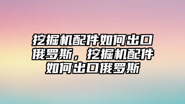 挖掘機(jī)配件如何出口俄羅斯，挖掘機(jī)配件如何出口俄羅斯