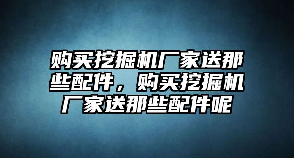 購買挖掘機廠家送那些配件，購買挖掘機廠家送那些配件呢
