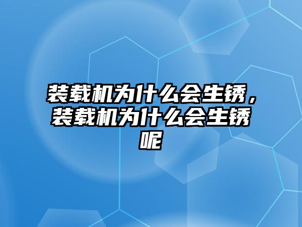 裝載機(jī)為什么會生銹，裝載機(jī)為什么會生銹呢