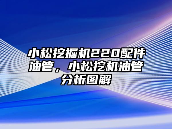 小松挖掘機(jī)220配件油管，小松挖機(jī)油管分析圖解