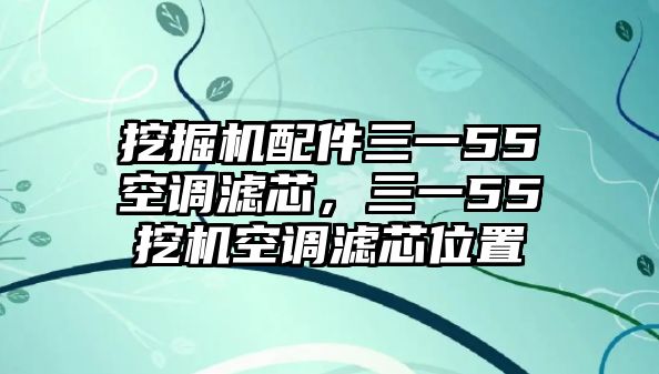 挖掘機(jī)配件三一55空調(diào)濾芯，三一55挖機(jī)空調(diào)濾芯位置