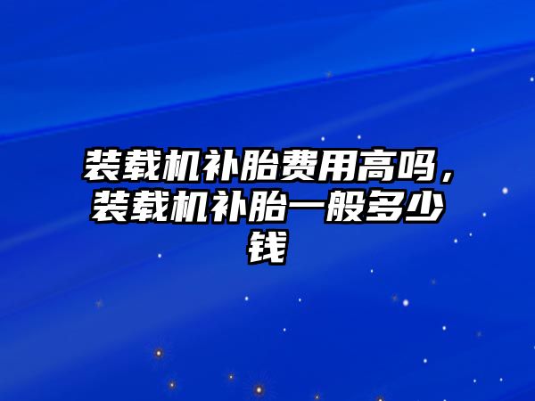 裝載機補胎費用高嗎，裝載機補胎一般多少錢