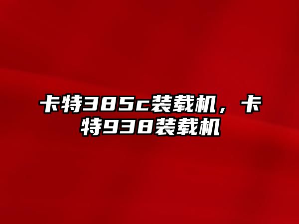 卡特385c裝載機(jī)，卡特938裝載機(jī)