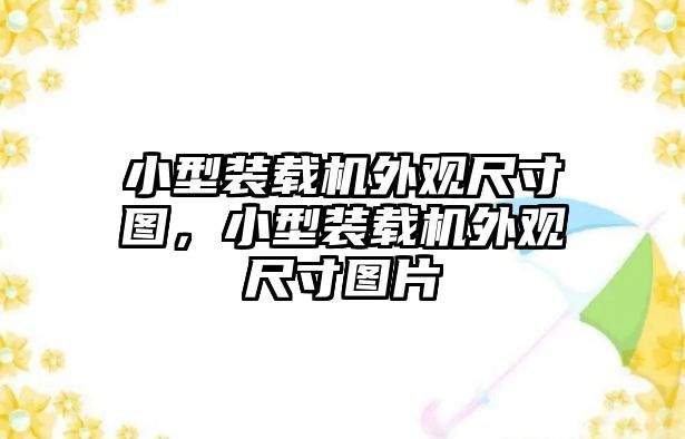 小型裝載機外觀尺寸圖，小型裝載機外觀尺寸圖片