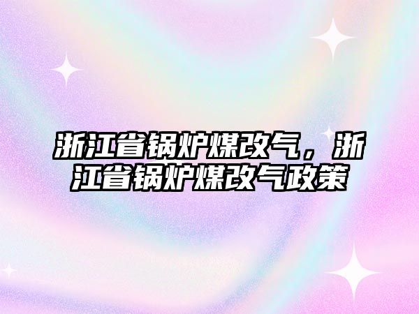 浙江省鍋爐煤改氣，浙江省鍋爐煤改氣政策