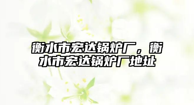 衡水市宏達(dá)鍋爐廠，衡水市宏達(dá)鍋爐廠地址