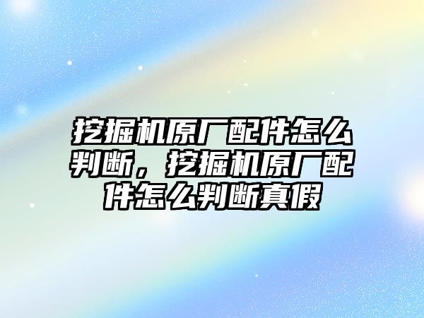 挖掘機原廠配件怎么判斷，挖掘機原廠配件怎么判斷真假