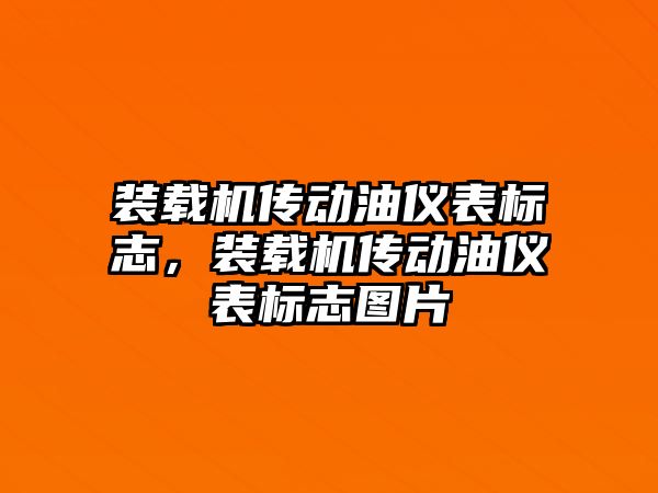 裝載機傳動油儀表標志，裝載機傳動油儀表標志圖片