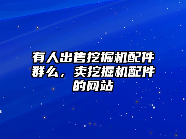 有人出售挖掘機配件群么，賣挖掘機配件的網(wǎng)站