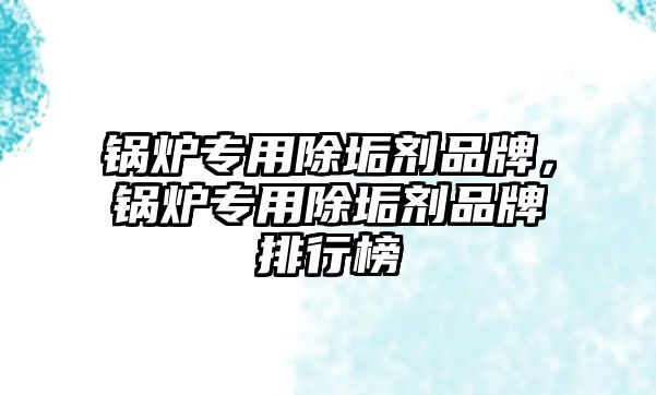 鍋爐專用除垢劑品牌，鍋爐專用除垢劑品牌排行榜