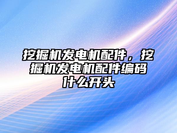 挖掘機發(fā)電機配件，挖掘機發(fā)電機配件編碼什么開頭