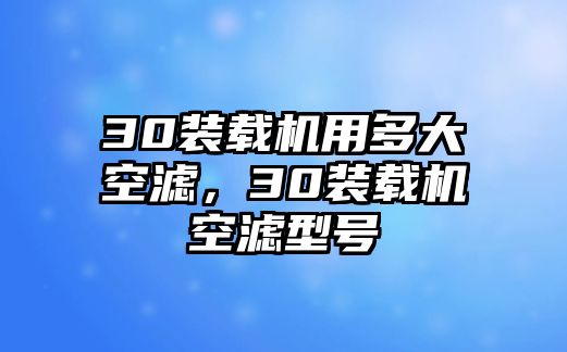 30裝載機(jī)用多大空濾，30裝載機(jī)空濾型號(hào)