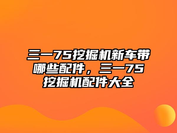 三一75挖掘機(jī)新車(chē)帶哪些配件，三一75挖掘機(jī)配件大全