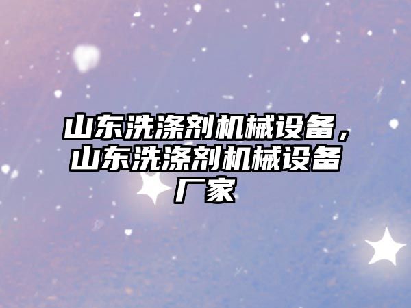 山東洗滌劑機械設(shè)備，山東洗滌劑機械設(shè)備廠家