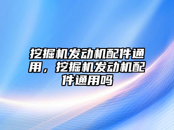 挖掘機(jī)發(fā)動(dòng)機(jī)配件通用，挖掘機(jī)發(fā)動(dòng)機(jī)配件通用嗎