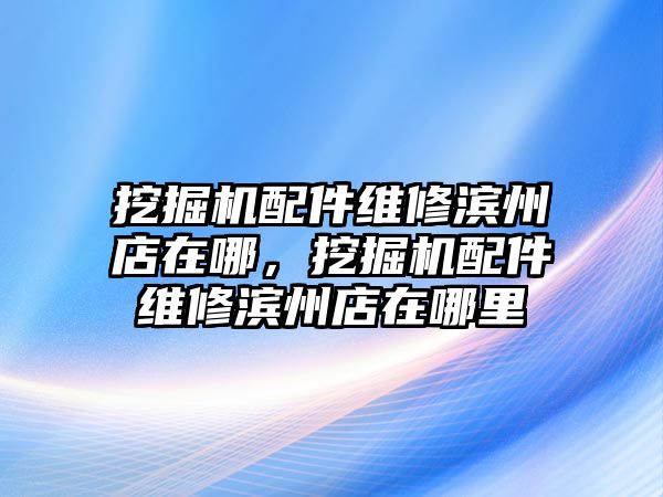 挖掘機配件維修濱州店在哪，挖掘機配件維修濱州店在哪里