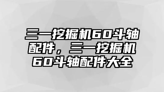 三一挖掘機60斗軸配件，三一挖掘機60斗軸配件大全