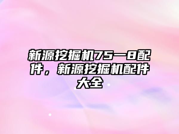 新源挖掘機(jī)75一8配件，新源挖掘機(jī)配件大全