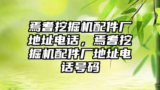 焉耆挖掘機配件廠地址電話，焉耆挖掘機配件廠地址電話號碼