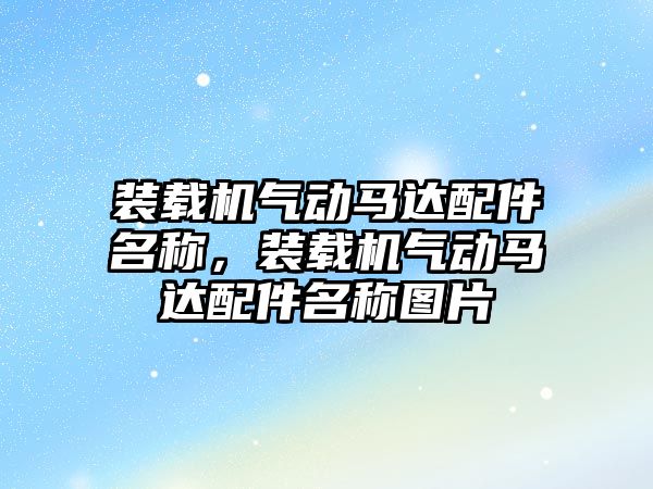 裝載機氣動馬達配件名稱，裝載機氣動馬達配件名稱圖片