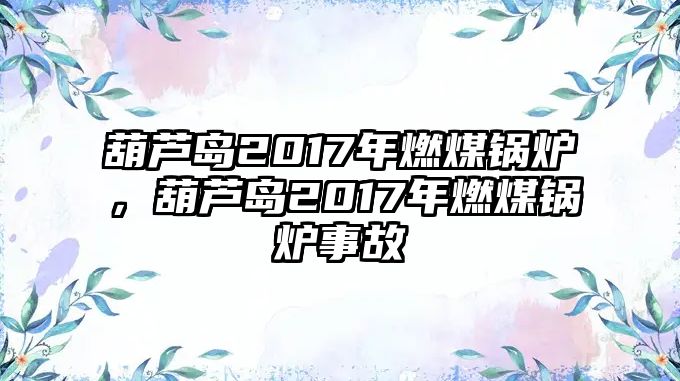 葫蘆島2017年燃煤鍋爐，葫蘆島2017年燃煤鍋爐事故