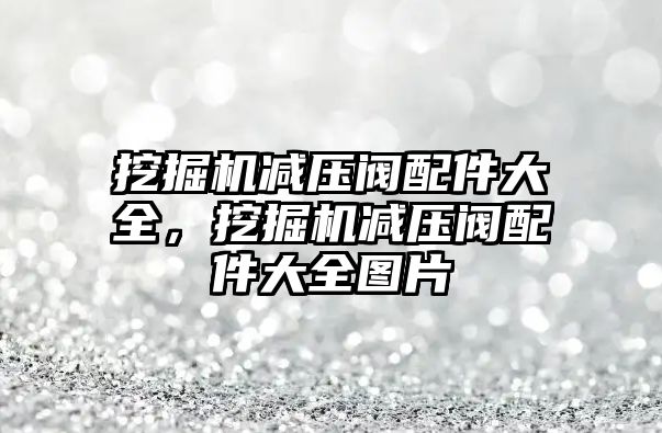 挖掘機減壓閥配件大全，挖掘機減壓閥配件大全圖片