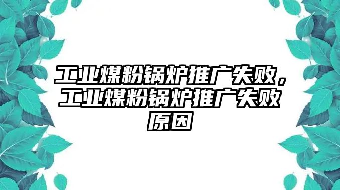 工業(yè)煤粉鍋爐推廣失敗，工業(yè)煤粉鍋爐推廣失敗原因