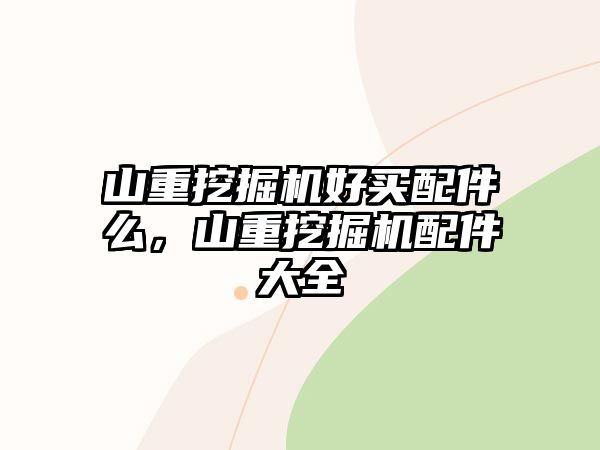 山重挖掘機好買配件么，山重挖掘機配件大全