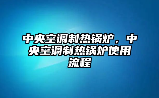 中央空調制熱鍋爐，中央空調制熱鍋爐使用流程