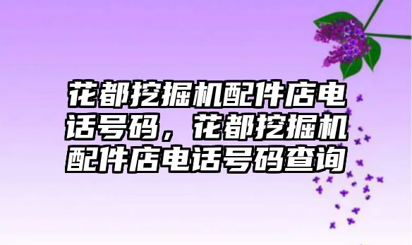 花都挖掘機配件店電話號碼，花都挖掘機配件店電話號碼查詢