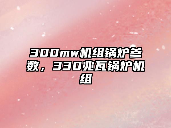 300mw機組鍋爐參數(shù)，330兆瓦鍋爐機組