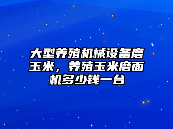 大型養(yǎng)殖機(jī)械設(shè)備磨玉米，養(yǎng)殖玉米磨面機(jī)多少錢(qián)一臺(tái)