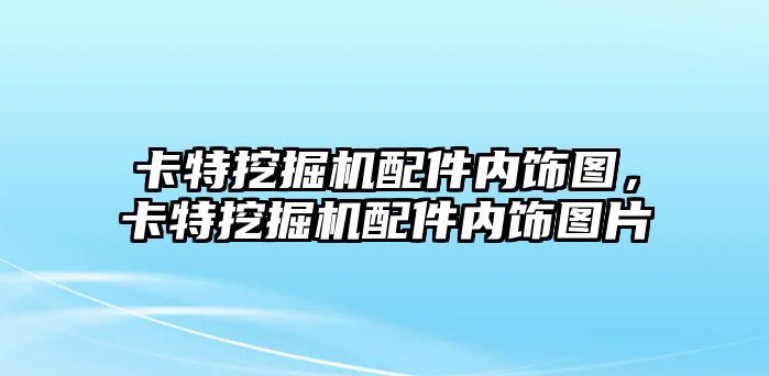 卡特挖掘機配件內(nèi)飾圖，卡特挖掘機配件內(nèi)飾圖片