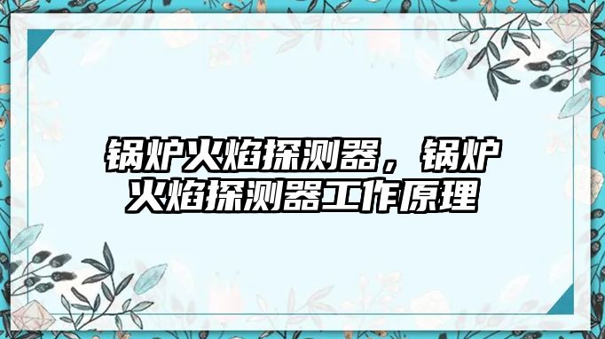 鍋爐火焰探測器，鍋爐火焰探測器工作原理