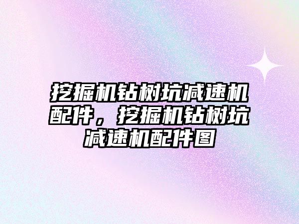 挖掘機鉆樹坑減速機配件，挖掘機鉆樹坑減速機配件圖