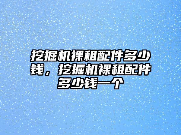 挖掘機裸租配件多少錢，挖掘機裸租配件多少錢一個