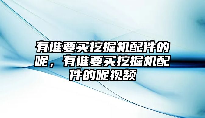 有誰要買挖掘機配件的呢，有誰要買挖掘機配件的呢視頻