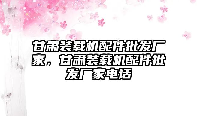 甘肅裝載機(jī)配件批發(fā)廠(chǎng)家，甘肅裝載機(jī)配件批發(fā)廠(chǎng)家電話(huà)