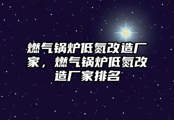 燃氣鍋爐低氮改造廠家，燃氣鍋爐低氮改造廠家排名