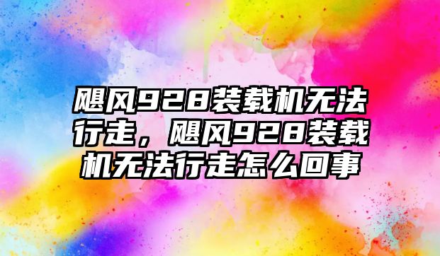 颶風(fēng)928裝載機(jī)無(wú)法行走，颶風(fēng)928裝載機(jī)無(wú)法行走怎么回事